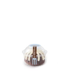 Personal size Chocolate Chocolate Chip bundt cake, packaged in a plastic container. 
