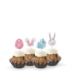 Oreo Cookies & Cream Bundtinis® with pastel colored easter themed toppers.