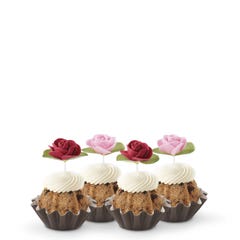 Oreo Cookies & Cream Bundtinis with Red and Pink roses toppers