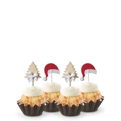 White Chocolate Raspberry Christmas Trees and Hats Bundtinis®