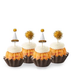Limited Time Flavor! Lemon Raspberry Gold Sparkle Hats and Poms Bundtinis