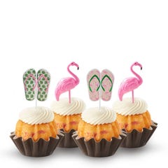 Limited Time Flavor! Dozen Lemon Raspberry Bundtinis with Limited Time Design Paradise Toppers