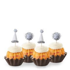 Limited Time Flavor! Lemon Raspberry Silver Sparkle Hats and Poms Bundtinis